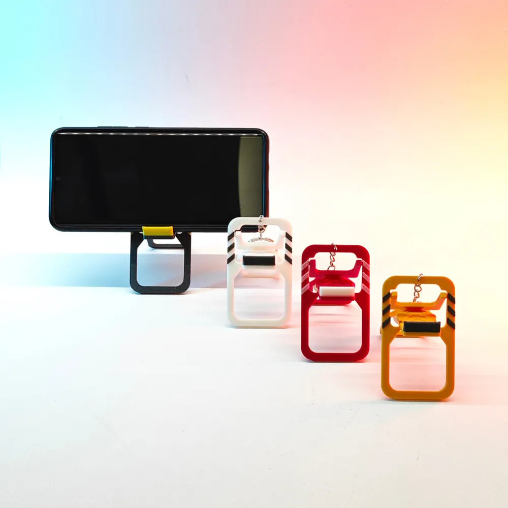 Keychain and cell phone stand – industrial style in your pocket