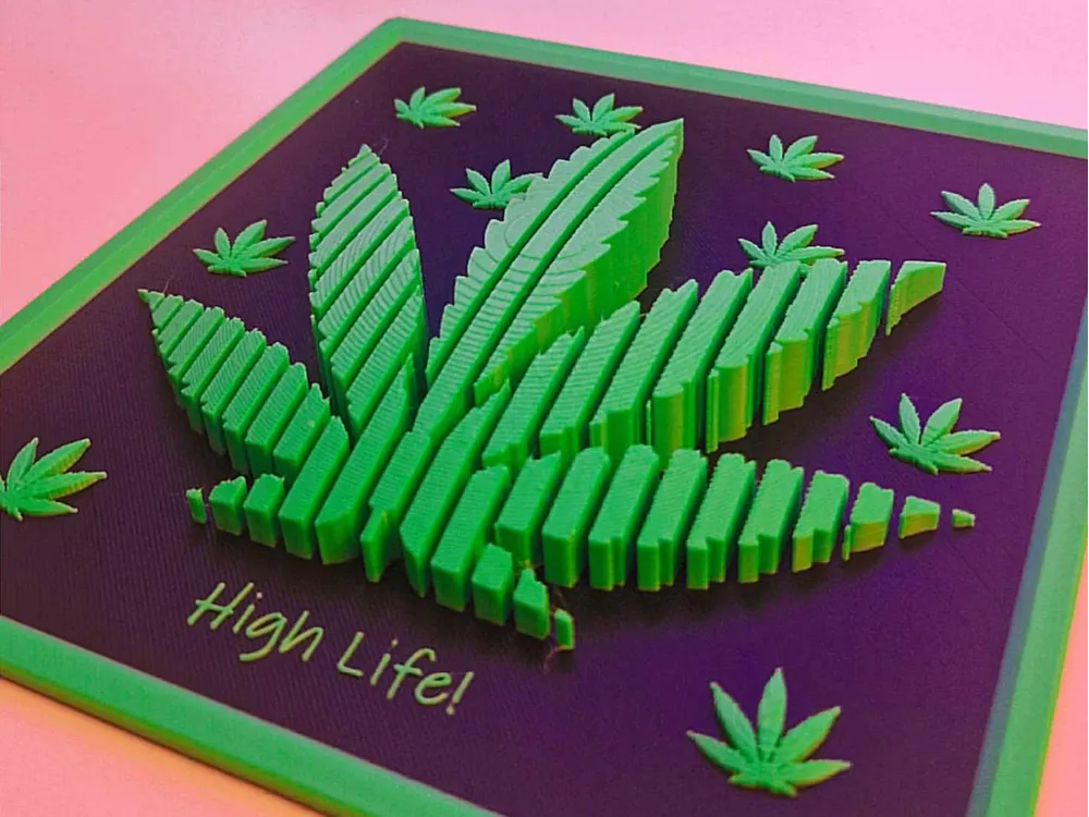 3D wall sign🍃 "High Life" – a design that is all about the green vibe