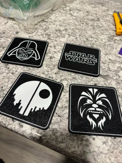 3D "Star Wars" Coaster Set - The Force is with Your Coffee