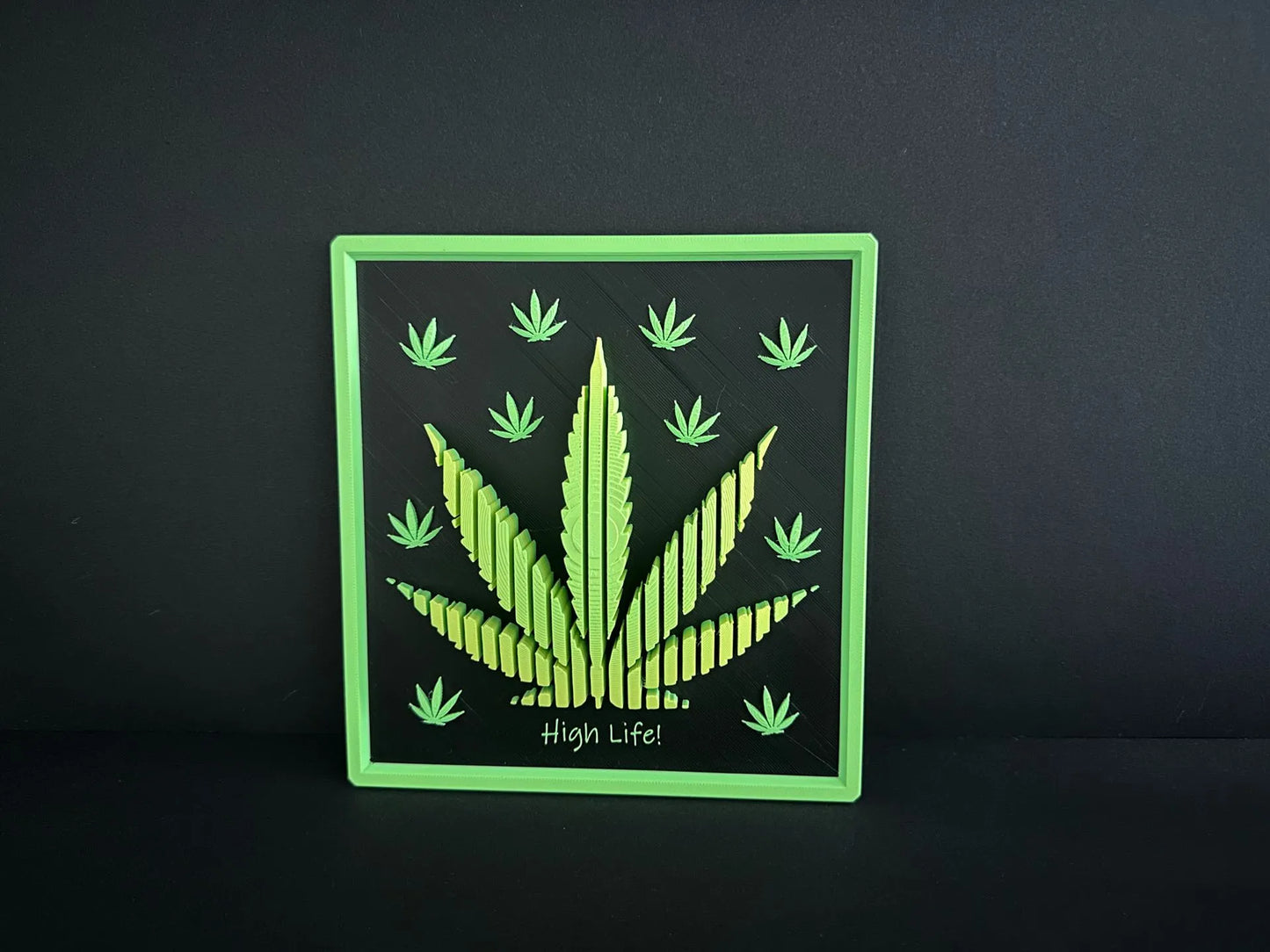 3D wall sign🍃 "High Life" – a design that is all about the green vibe