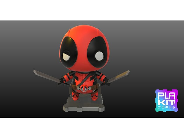 💥 פיגורינה של דדפול בסטייל צ’יבי – דגם תלת מימד משוגע