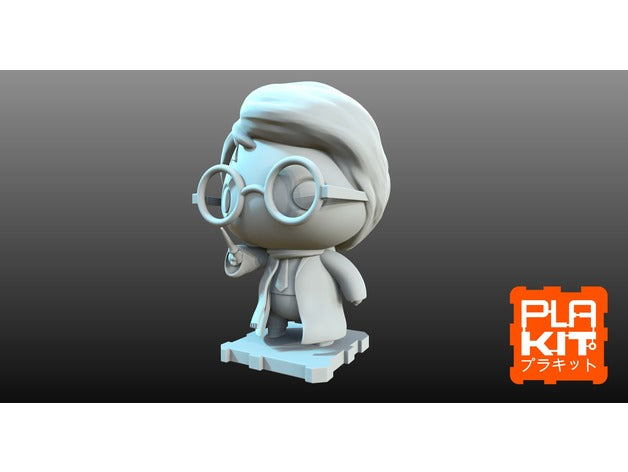 Harry Potter Chibi Figure – 3D Printed Wizard Model (Unpainted)🧙