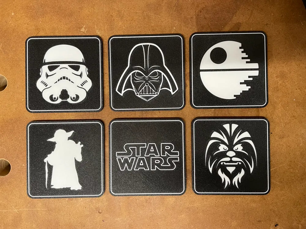 3D "Star Wars" Coaster Set - The Force is with Your Coffee