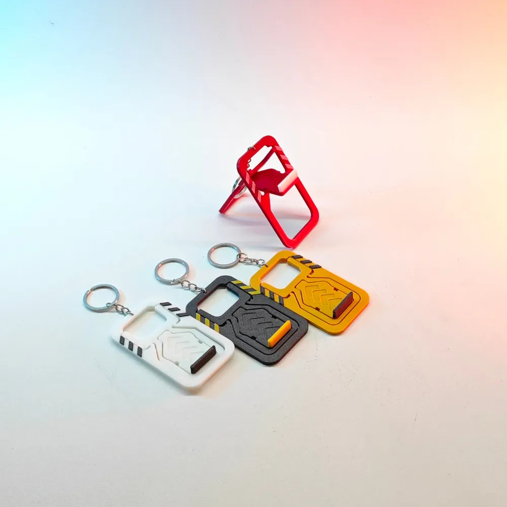Keychain and cell phone stand – industrial style in your pocket