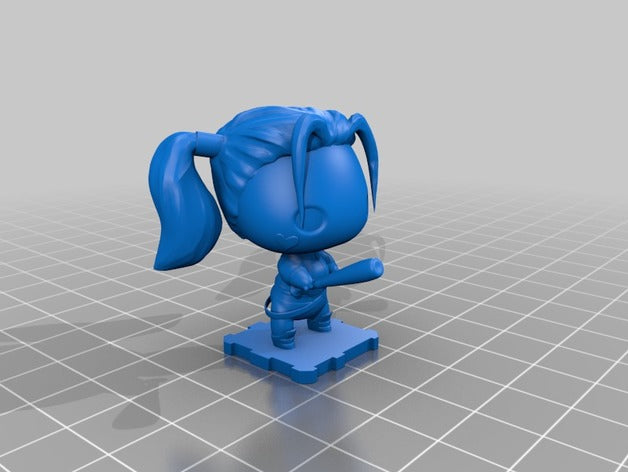 🃏 Title: Harley Quinn Chibi Figure – Suicide Squad 3D Print (Unpainted)