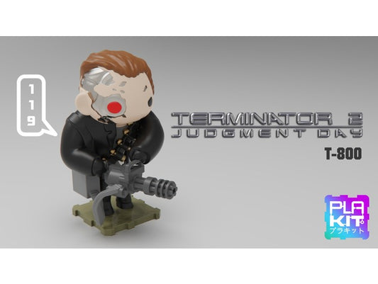 T-800 Chibi Figure – Terminator 2 Judgment Day | 3D Print (Unpainted)🤖