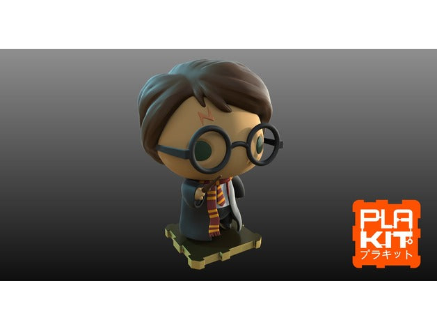 Harry Potter Chibi Figure – 3D Printed Wizard Model (Unpainted)🧙